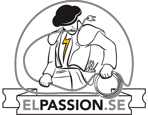 EL Passion – elektriker illustrerad som en matador med elkabel och blixt